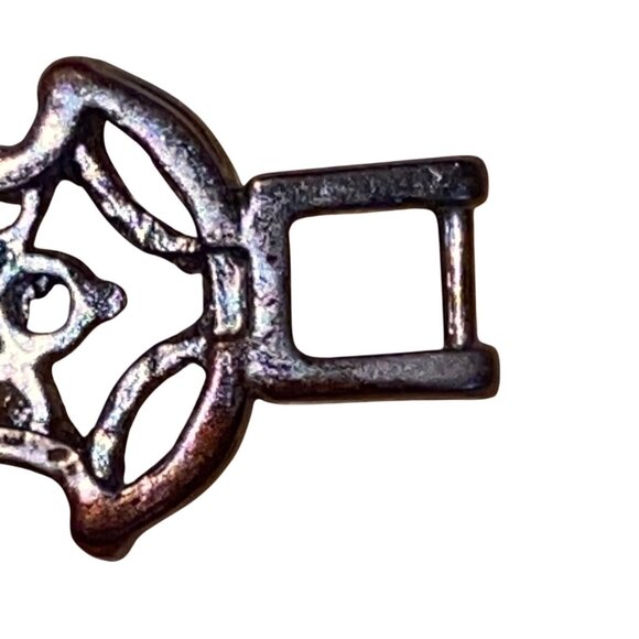 Elegant Silver Bracelet With Purple & Clear Gemstones - Picture 10 of 11